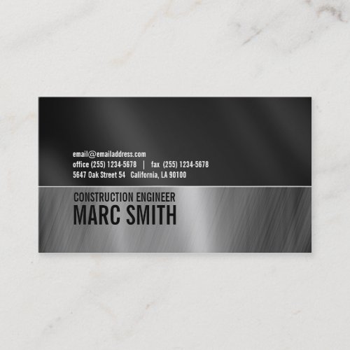 Brushed Metal Frame Business Card Two Sided