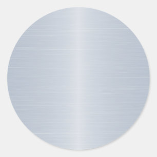Faux Brushed Metal Stainless Steel Background Classic Round Sticker