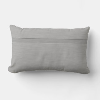 Faux Brushed Metal with Groove Lumbar Pillow