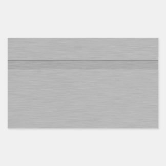 Faux Brushed Metal with Groove Rectangular Sticker