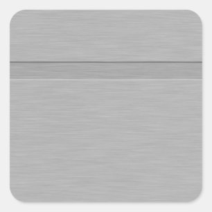 Faux Brushed Metal with Groove Square Sticker