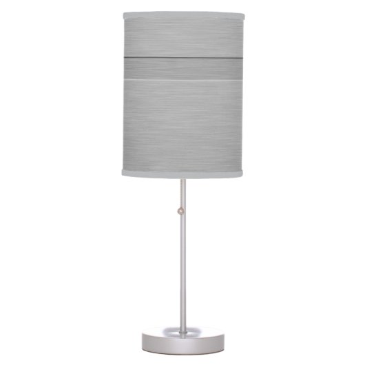 Faux Brushed Metal with Groove Table Lamp (Front)