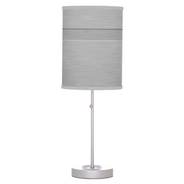 Faux Brushed Metal with Groove Table Lamp (Front)