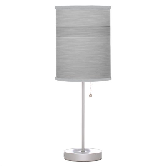 Faux Brushed Metal with Groove Table Lamp (Left)