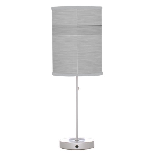 Faux Brushed Metal with Groove Table Lamp (Back)