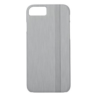 Faux Brushed Metal with Raised Stripe iPhone 8/7 Case