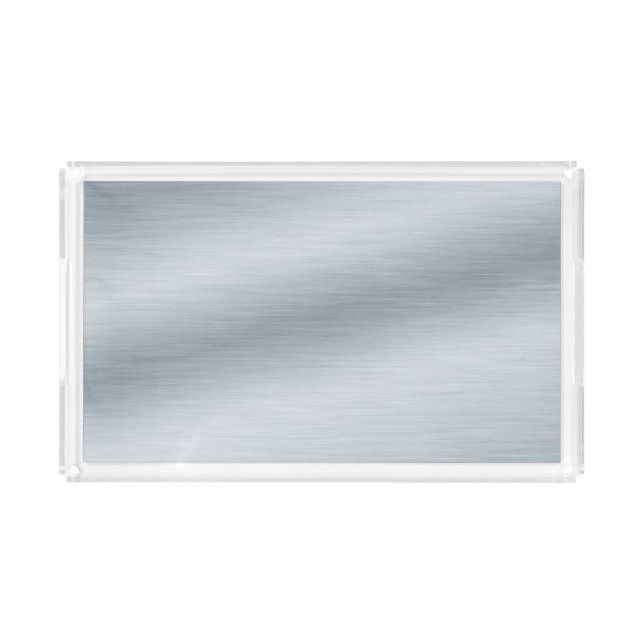 Faux Brushed Silver Background Acrylic Tray (Front)