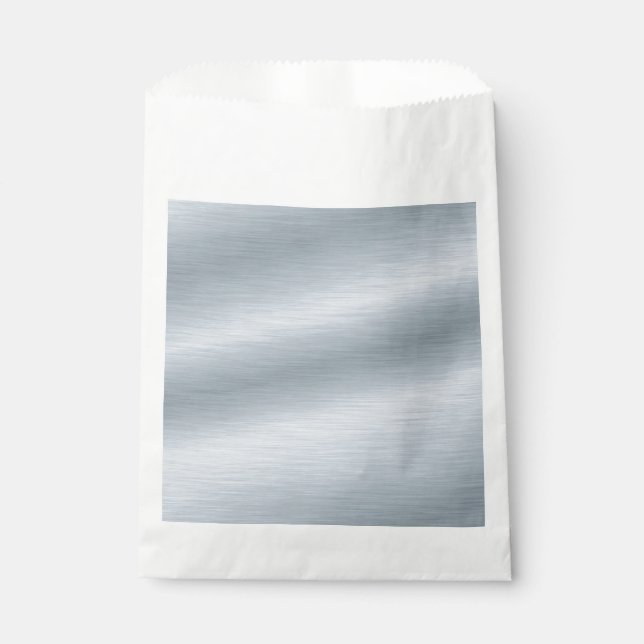 Faux Brushed Silver Background Favor Bag (Front)