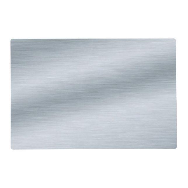 Faux Brushed Silver Background Placemat (Front)