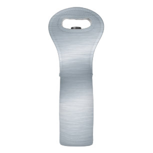 Faux Brushed Silver Background Wine Bag