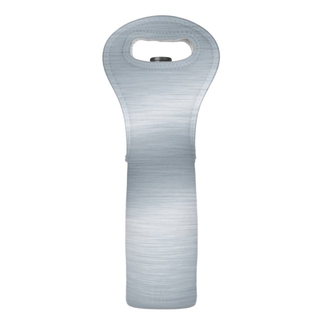 Faux Brushed Silver Background Wine Bag (Front)