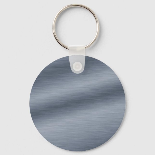 Faux Brushed Steel Background Keychain (Front)