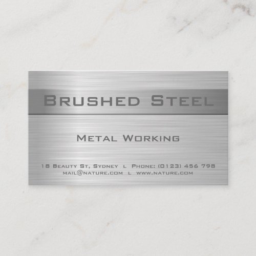 Brushed Steel Business card