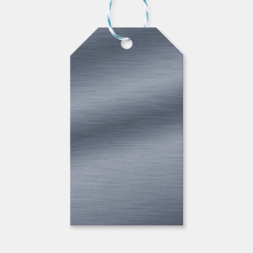 Faux Brushed Steel Elegant Background Gift Tags