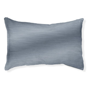 Faux Brushed Steel Elegant Background Pet Bed