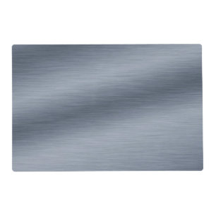 Faux Brushed Steel Elegant Background Placemat
