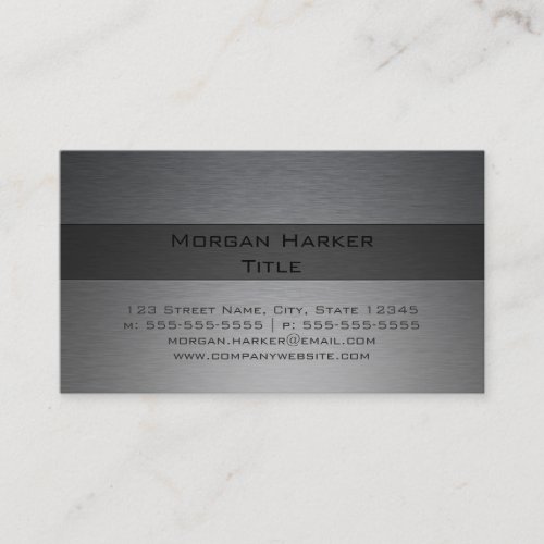 Brushed Steel Two Shades Business Cards