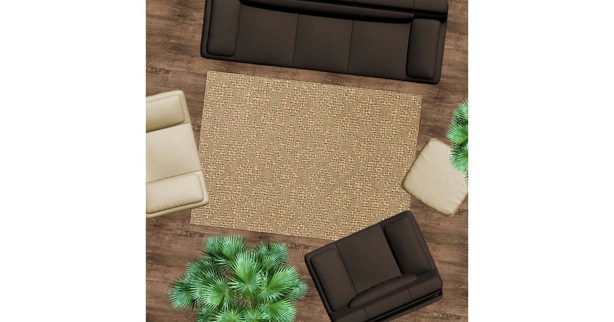 Faux Burlap Jute Argyle Linen Squares Art Pattern Rug | Zazzle