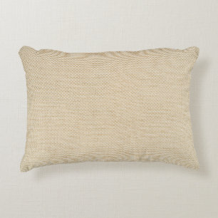 Faux burlap pattern decorative pillow