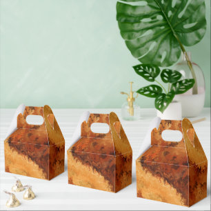 Faux Burled Wood Favor Boxes