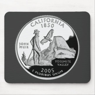 Faux California State Quarter Yosemite Valley Muir Mouse Pad