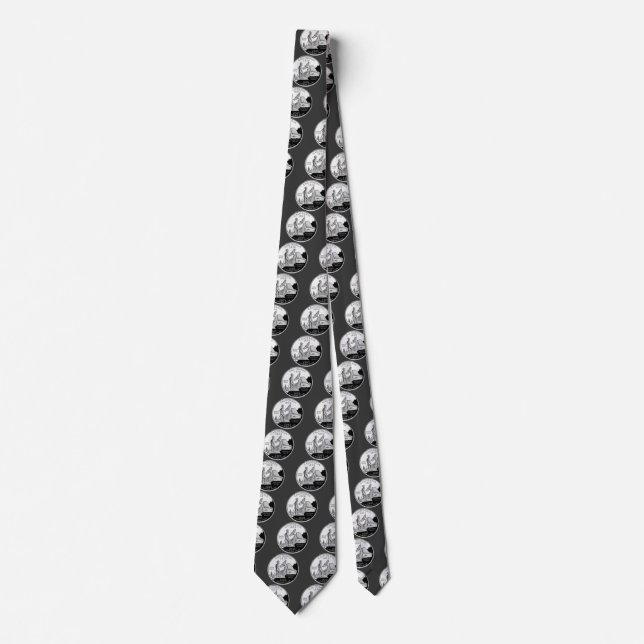 Faux California State Quarter Yosemite Valley Muir Neck Tie (Front)