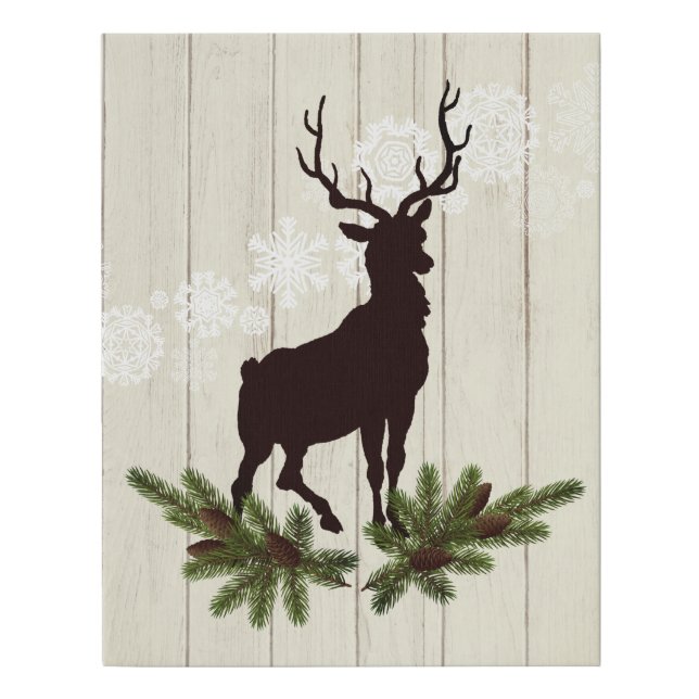 Faux Canvas Art-Christmas Deer (Front)