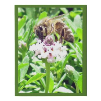 Faux Canvas - Honey Bee on Clover