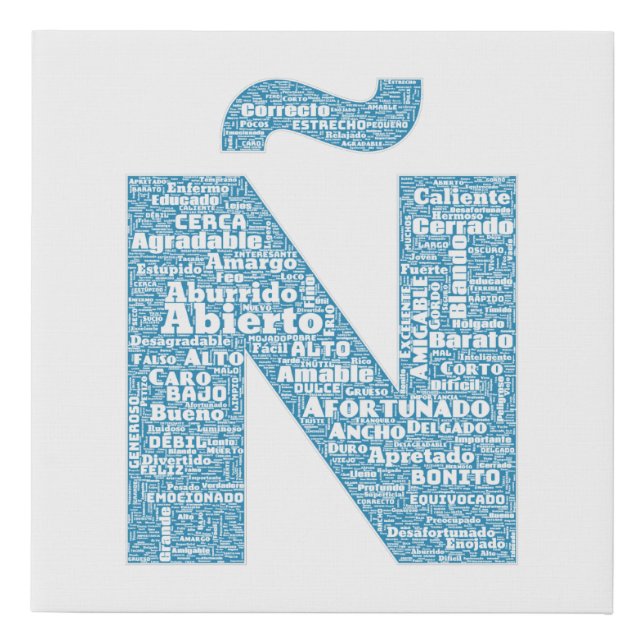 Faux Canvas Print - Word Cloud (Front)