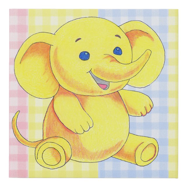 Faux Canvas Toy Elephant (Front)