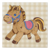 Faux Canvas Toy Horse