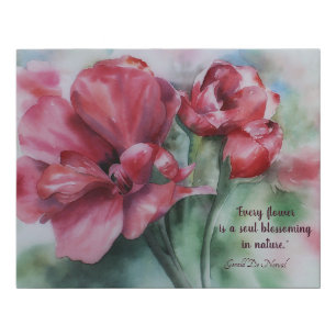 Faux Canvas Wall Art Floral