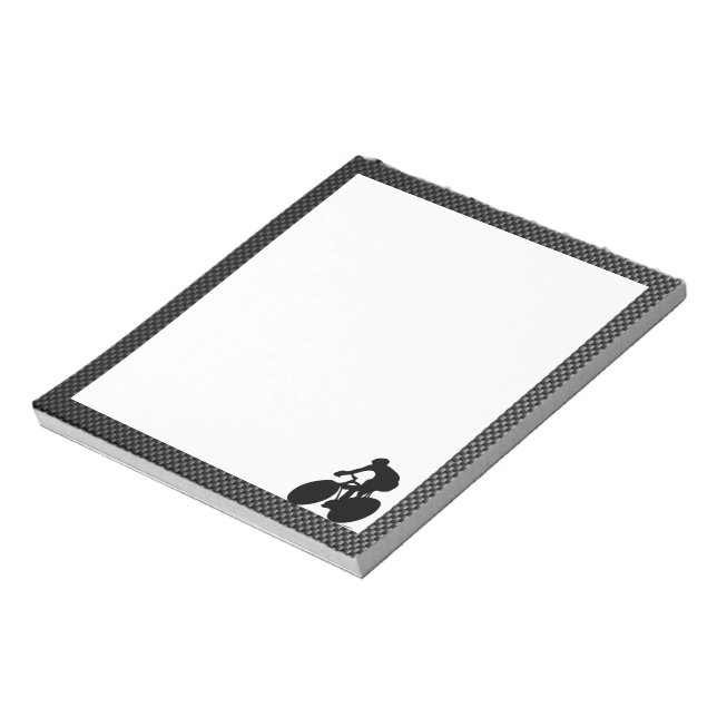 Faux Carbon Fiber Cycling Notepad (Rotated)