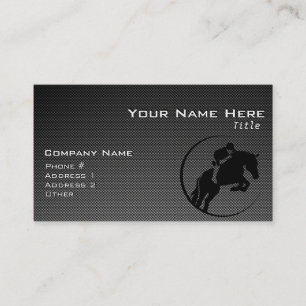Faux Carbon Fiber Equestrian Business Card