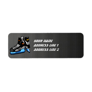 Faux Carbon Fiber Hockey Skates Label