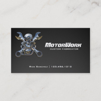 Faux Carbon Fiber Motorcycle Business Card