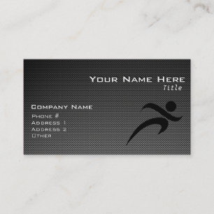 Faux Carbon Fiber; Running Business Card
