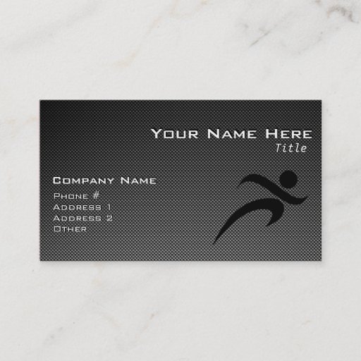 Customizable Faux Carbon Fiber; Running Business Cards