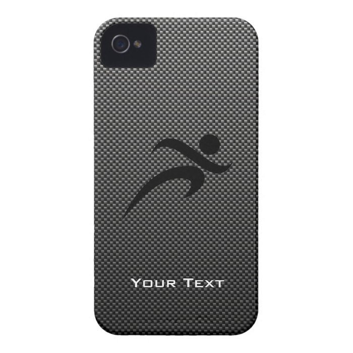 Faux Carbon Fiber; Running iPhone 4 Cover