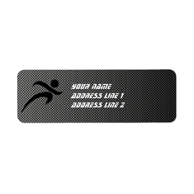 Faux Carbon Fiber; Running Label (Front)