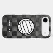 Faux Carbon Fiber Volleyball Case-Mate iPhone Case (Back (Horizontal))