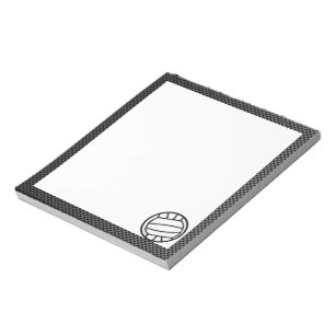 Faux Carbon Fiber Volleyball Notepad