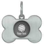 Faux Carbon Fiber Volleyball Pet Id Tag at Zazzle