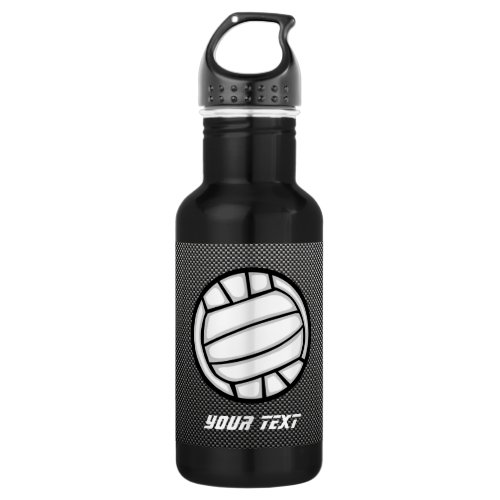 Faux Carbon Fiber Volleyball Stainless Steel Water Bottle