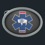 Faux Carbon Fiber Wyoming EMS Belt Buckle<br><div class="desc">A Cool Belt Buckle For Your Favorite EMS Professional ! Check out the store for more goodies !</div>