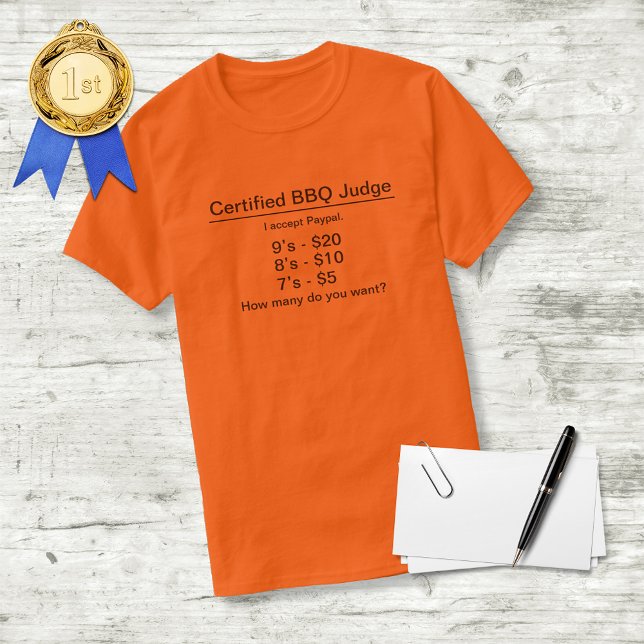 Faux Certified BBQ Judge TShirt (Creator Uploaded)