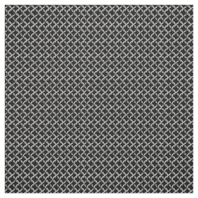 Faux Chainmail Black and Gray Mesh Look Fabric (Swatch)