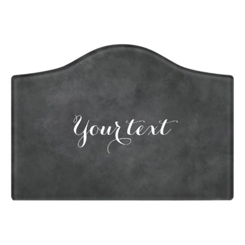 Faux chalkboard door sign with adhesive sticker
