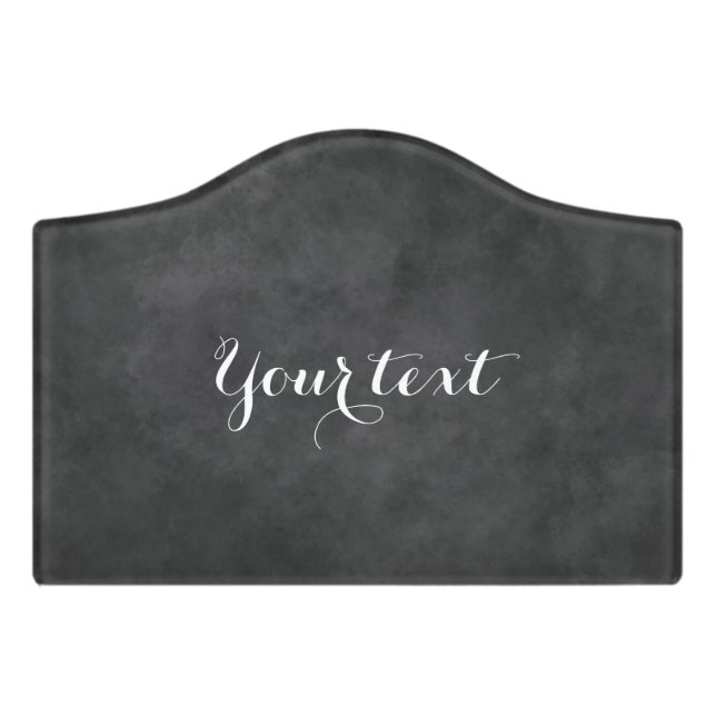 Faux chalkboard door sign with adhesive sticker (Small Crest Front)