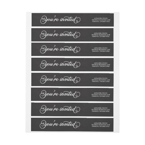 Faux Chalkboard Hanging Lanterns Rustic Wrap Around Label